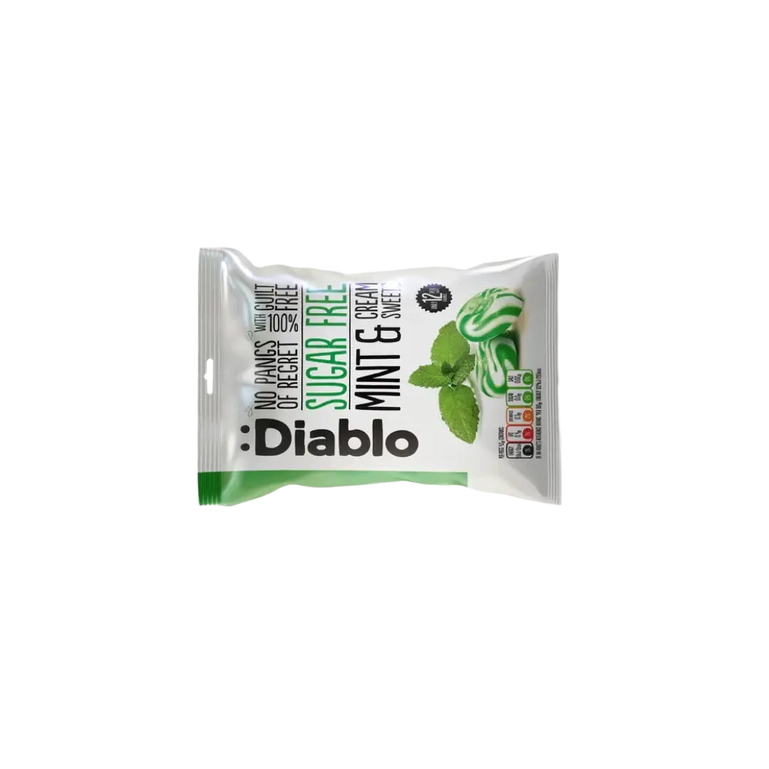 Mátové smetanové bonbony bez přidaného cukru Diablo - 75 g