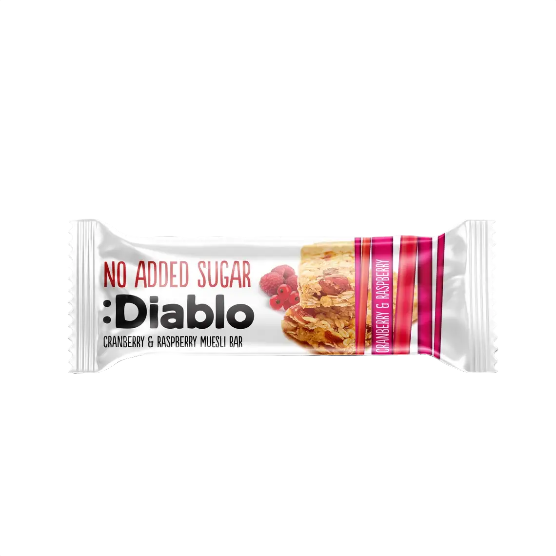 Müsli tyčinka s brusinkami a malinami bez přidaného cukru Diablo 30 g